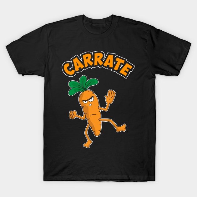 Cute & Funny Carrate Karate Training Carrot Pun T-Shirt by theperfectpresents